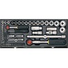 PROXXON DOPSLEUTELSET 1/4'' EN 1/2'' 56-DELIG