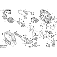 Rollenhebel kompatibel mit/Ersatzteil für Bosch 2.609.001.608 3603C53100 2609001608 PST900PEL Stichsäge